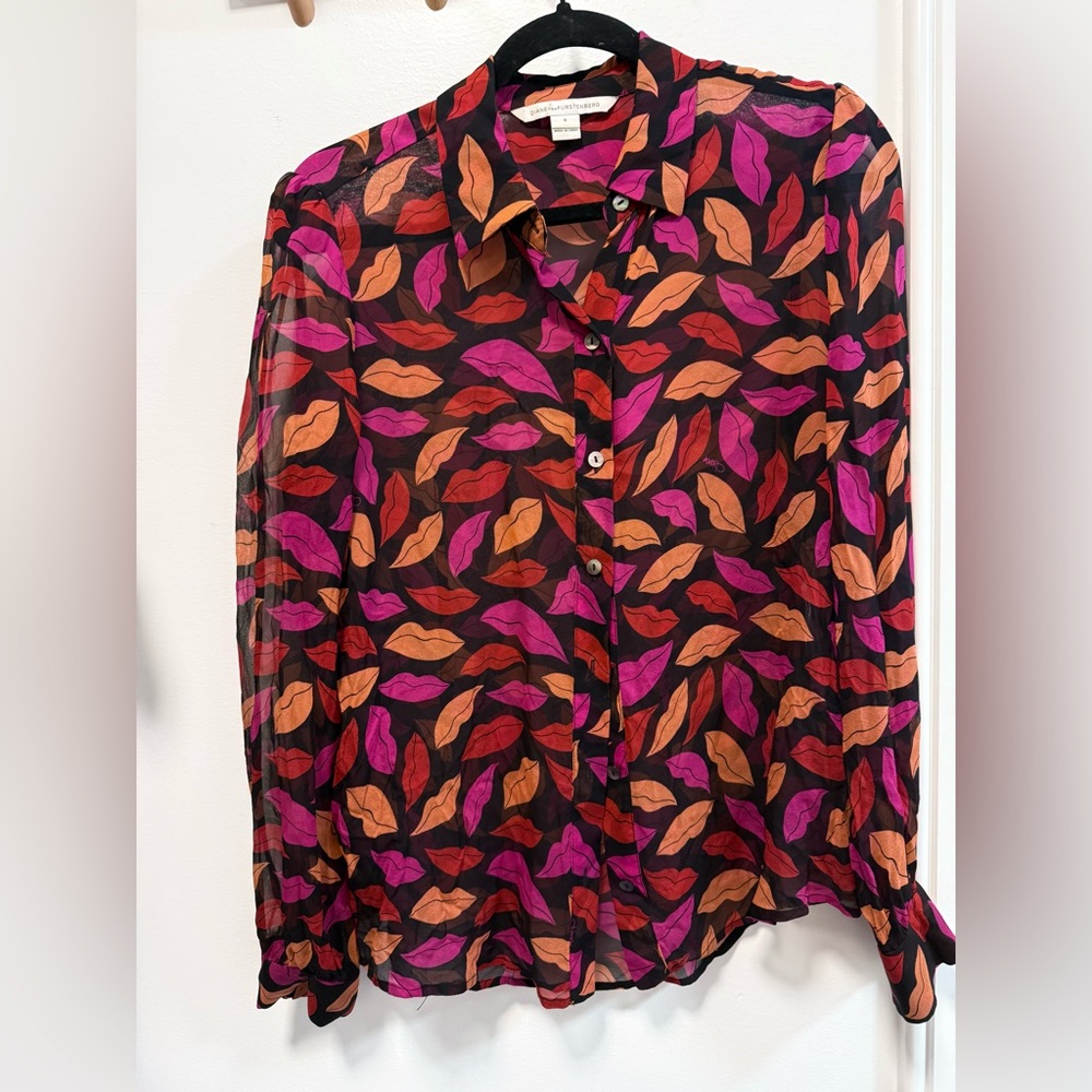 DVF Midnight Kiss Mariah Blouse